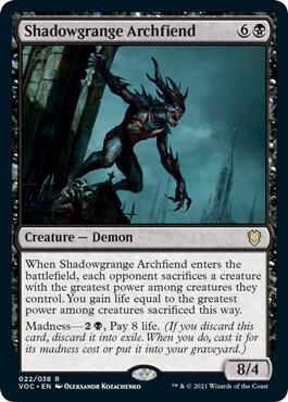 Shadowgrange Archfiend (VOC) - Lightly Played