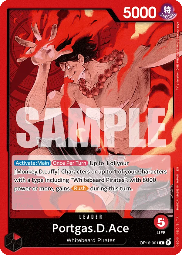 OP16-001 | L | LEADER Portgas.D.Ace