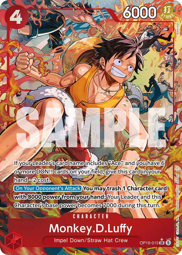 OP16-015 | SR | CHARACTER Monkey.D.Luffy (Alternate Art)