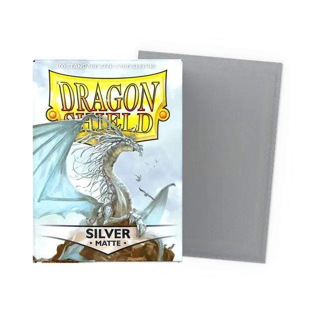 DRAGON SHIELD 100CT BOX MATTE SILVER