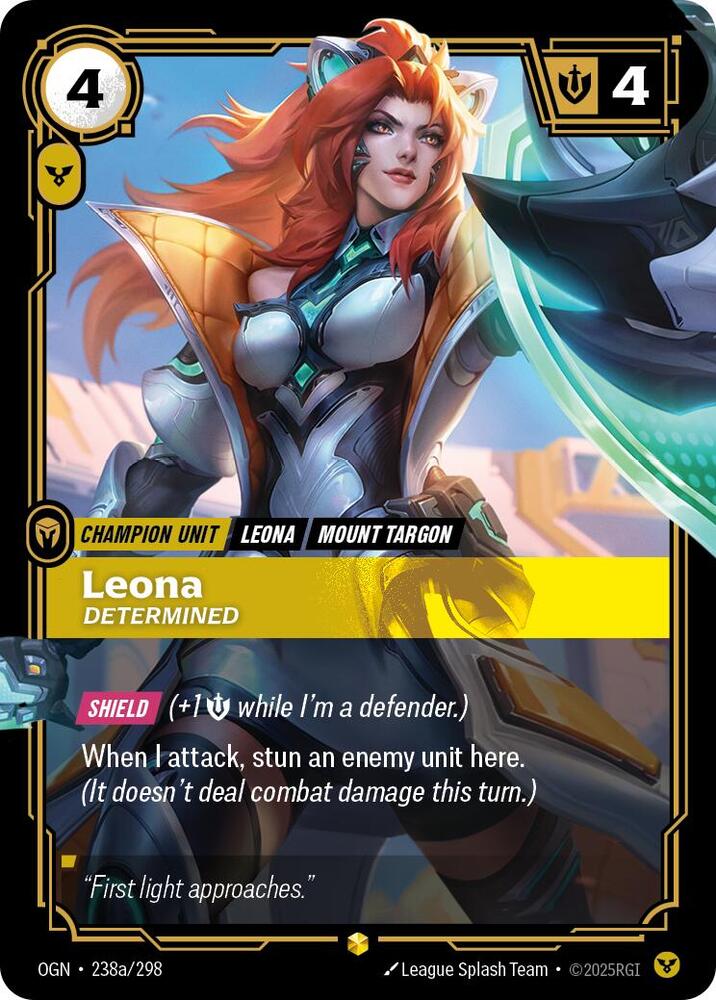 Leona - Determined (Alternate Art) - Lightly Played