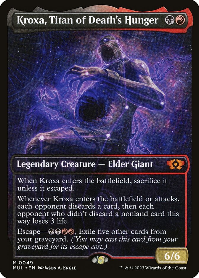 Kroxa, Titan of Death's Hunger (Halo Foil) - Foil Lightly Played