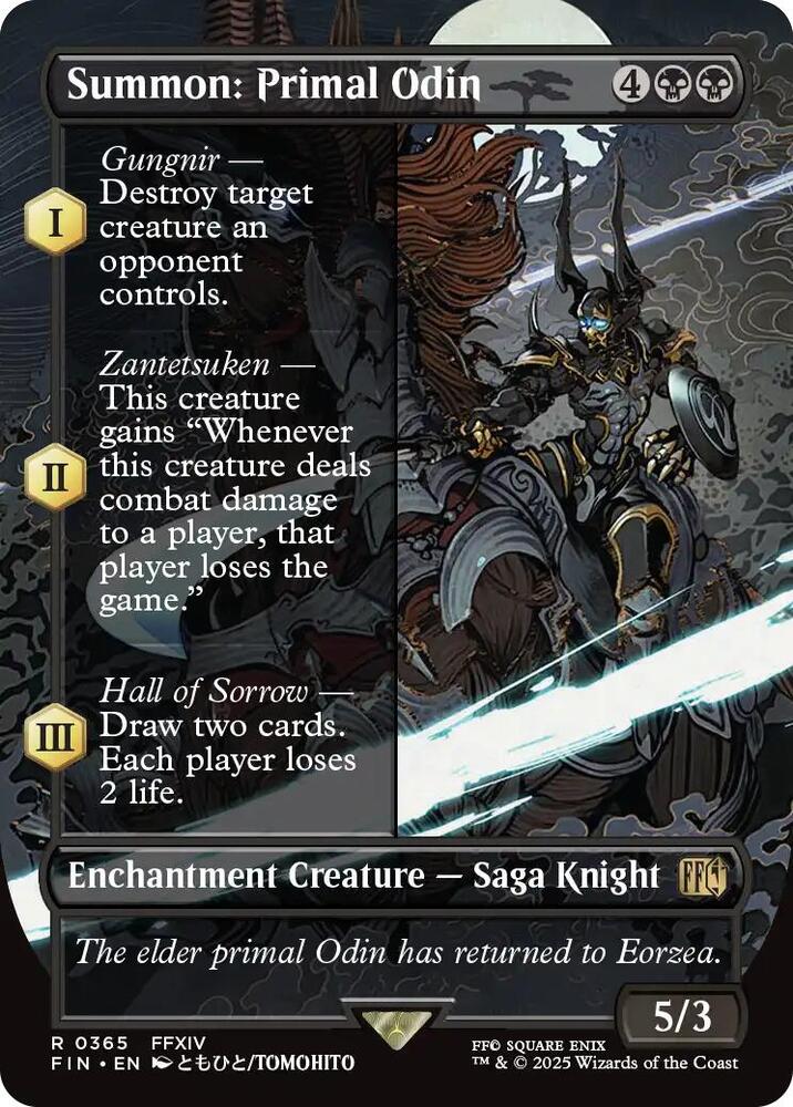 Summon: Primal Odin (Borderless) - Foil Lightly Played