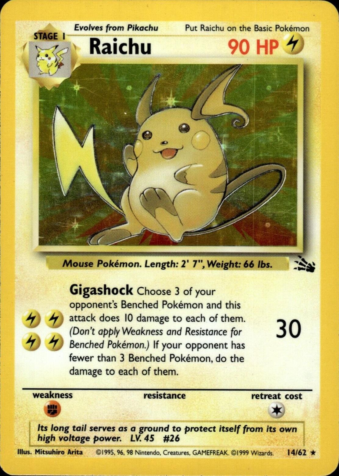 Raichu FO 14/62 - Moderately Played