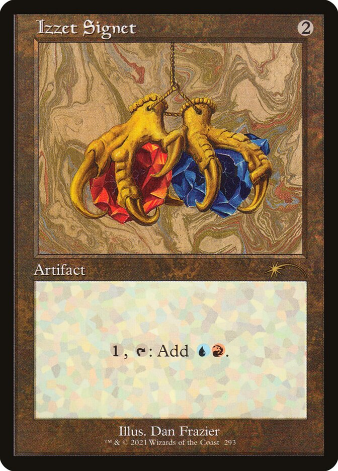 Izzet Signet - Foil Etched Lightly Played