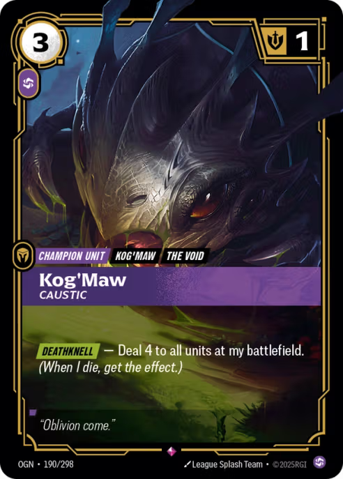 Kog'Maw, Caustic  OGN-190/298