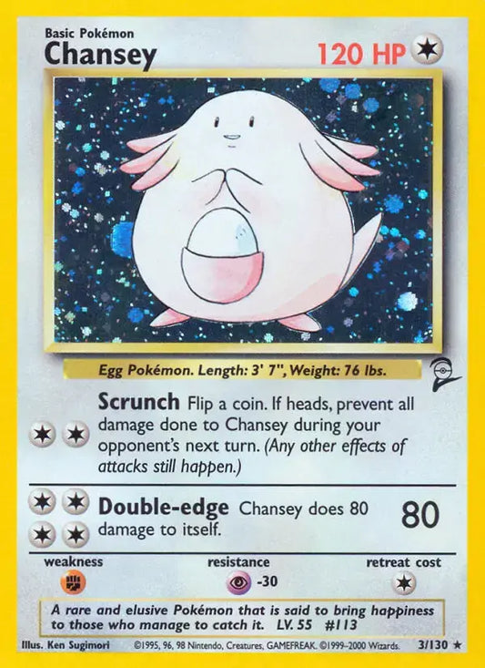 Chansey B2 3/130 - Moderately Played