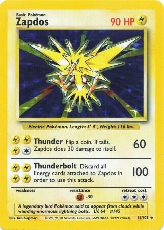 Zapdos BS 16/102 - Damaged