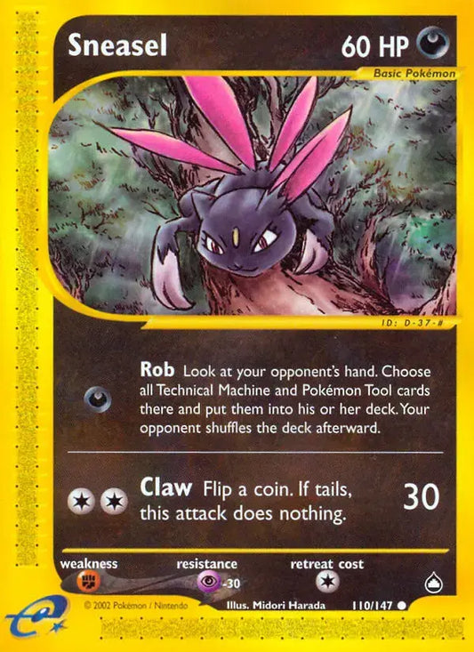 Sneasel  AQ 110/147 - Reverse Holo Heavily Played