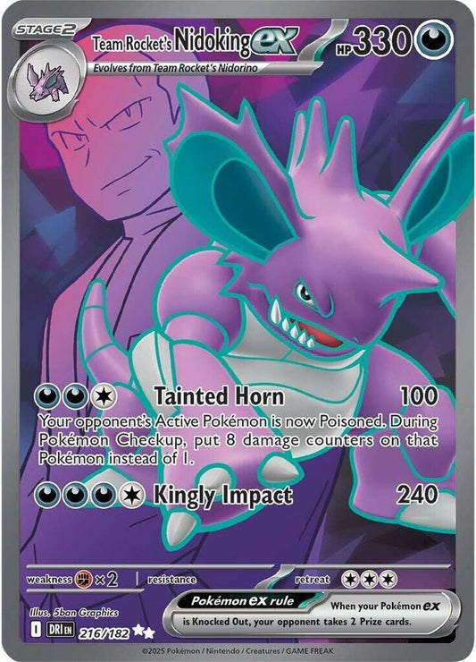 Team Rocket's Nidoking ex - 216/182 - Lightly Played