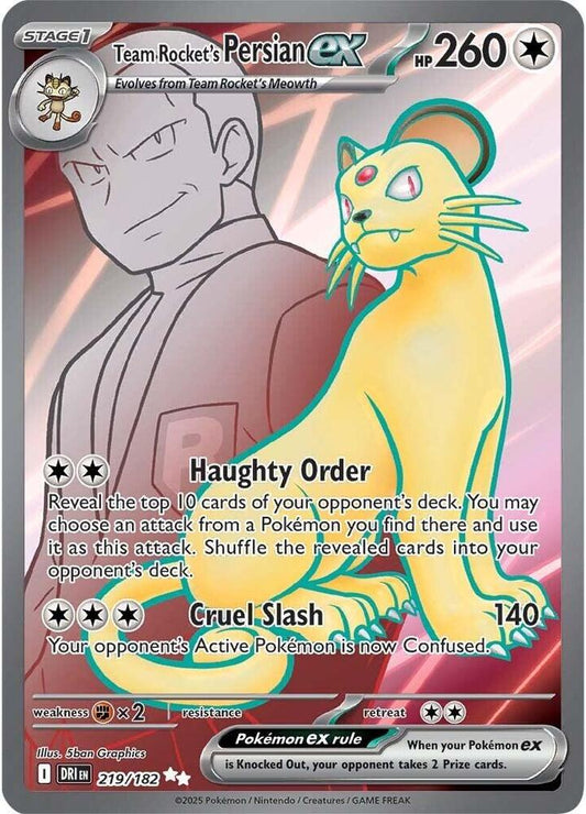 Team Rocket's Persian ex - 219/182 - Lightly Played