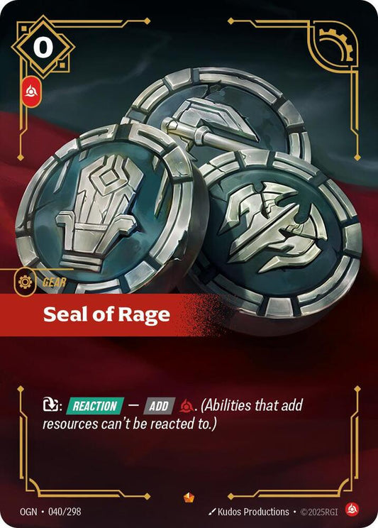 Seal of Rage (OGN) - Lightly Played