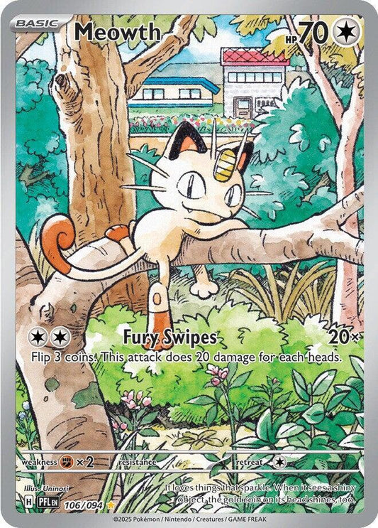 Meowth  - 106/094 - Lightly Played