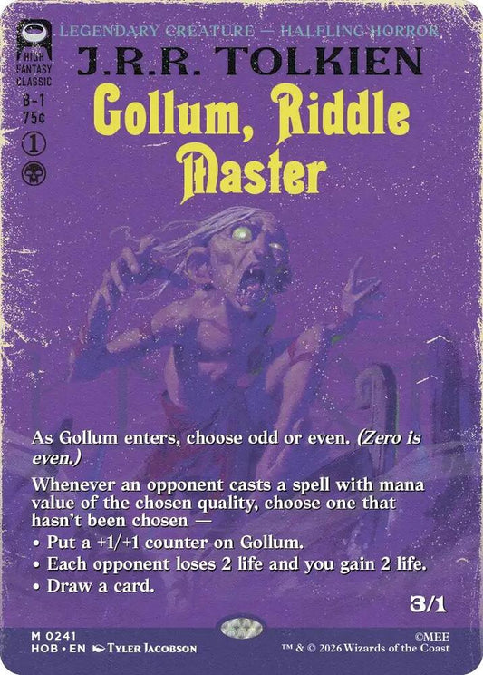 Gollum, Riddle Master Borderless (HOB) - Lightly Played