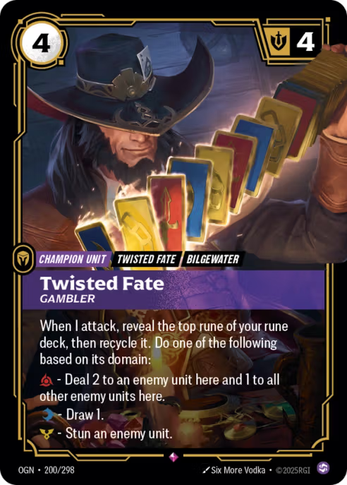 Twisted Fate, Gambler  OGN-200/298