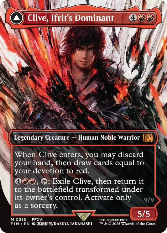 Clive, Ifrit's Dominant (0318) (Borderless) - Lightly Played