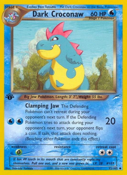 Dark Croconaw (1st edition) - Lightly Played