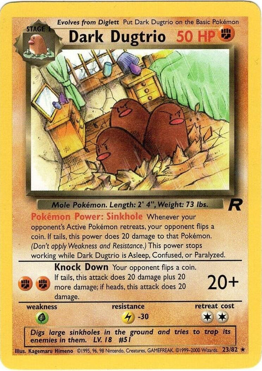 Dark Dugtrio (23) - Lightly Played