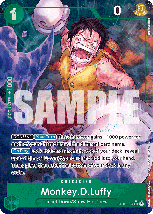 OP16-034 | R | CHARACTER Monkey.D.Luffy (Alternate Art)