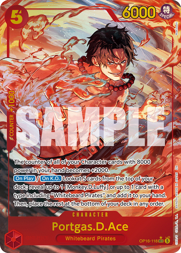 OP16-118 | SEC | CHARACTER Portgas.D.Ace (Alternate Art)