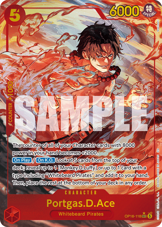 OP16-118 | SEC | CHARACTER Portgas.D.Ace (Alternate Art)