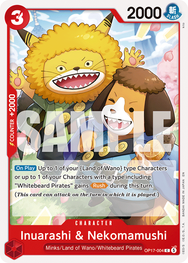 OP17-004 | C | CHARACTER Inuarashi & Nekomamushi