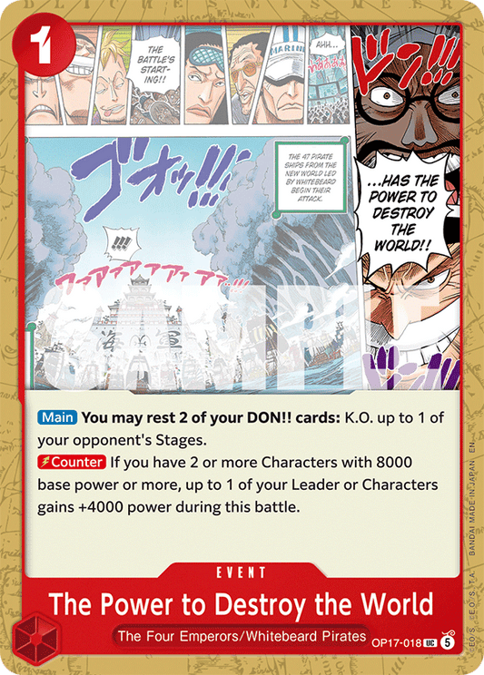 OP17-018 | UC | EVENT The Power to Destroy the World