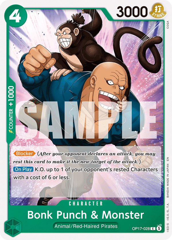 OP17-028 | C | CHARACTER Bonk Punch & Monster