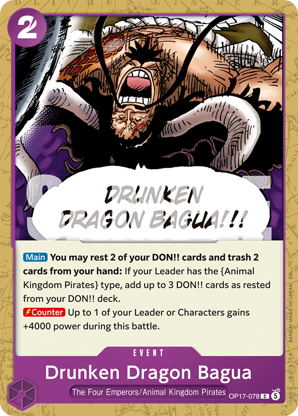 OP17-078 | C | EVENT Drunken Dragon Bagua