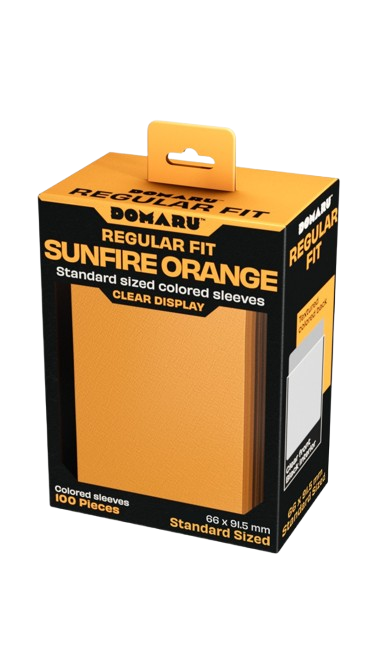 Domaru Regular Fit Standard Sized Card Sleeve 100ct- Sunfire Orange
