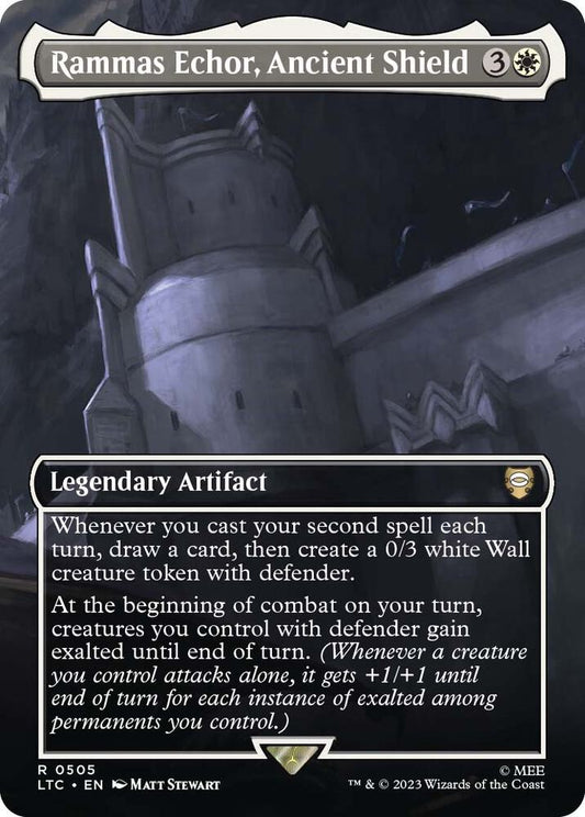 Rammas Echor, Ancient Shield (Borderless) - Foil Lightly Played