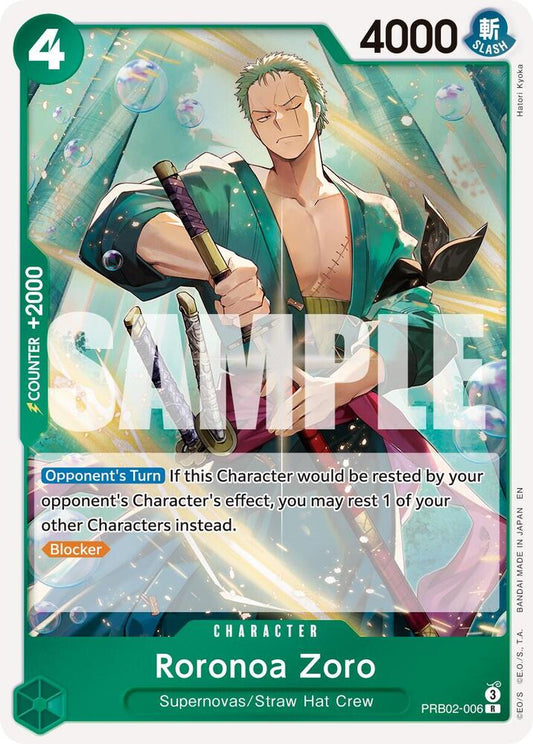 Roronoa Zoro - PRB02-006  - Lightly Played