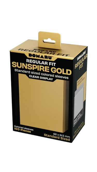 Domaru Regular Fit Standard Sized Card Sleeve 100ct- Sunspire Gold