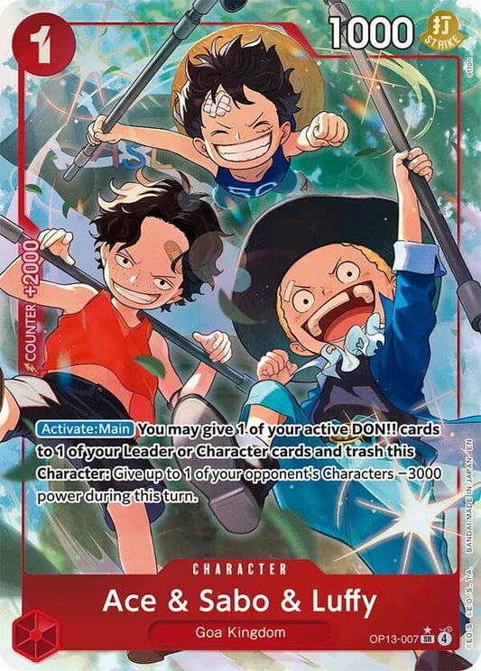 OP13-007 | SR | CHARACTER Ace & Sabo & Luffy