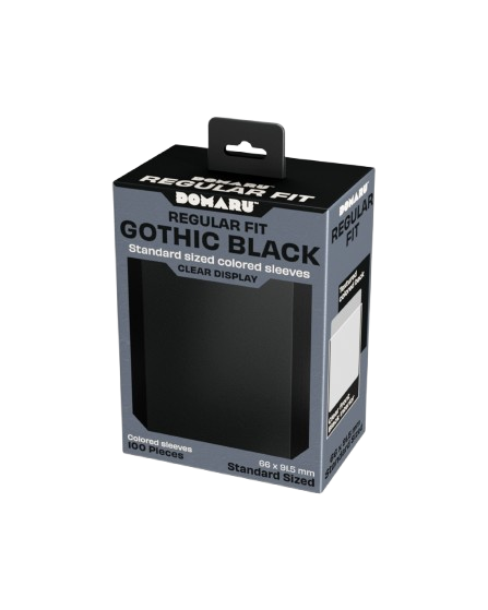 Domaru Regular Fit Standard Sized Card Sleeve 100ct- Gothic Black