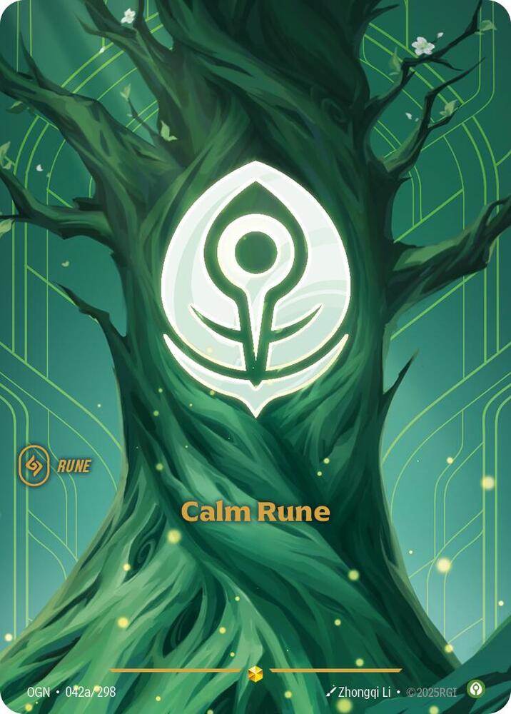 Calm Rune (Alternate Art) - Lightly Played