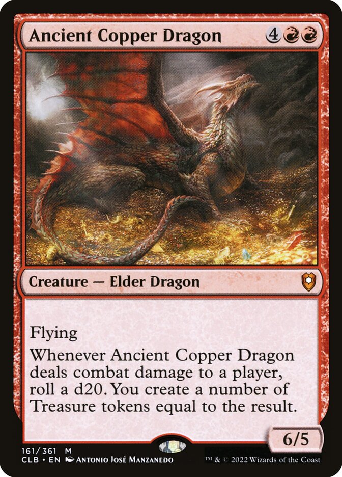 Ancient Copper Dragon - Foil Lightly Played