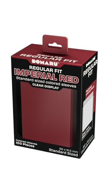 Domaru Regular Fit Standard Sized Card Sleeve 100ct- Imperial Red