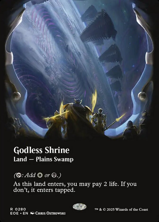 Godless Shrine (Borderless) - Foil Lightly Played