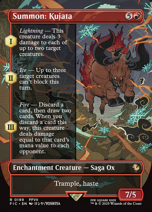 Summon: Kujata (Borderless) - Foil Lightly Played