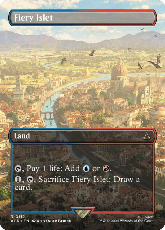 Fiery Islet (Borderless) - Foil Lightly Played