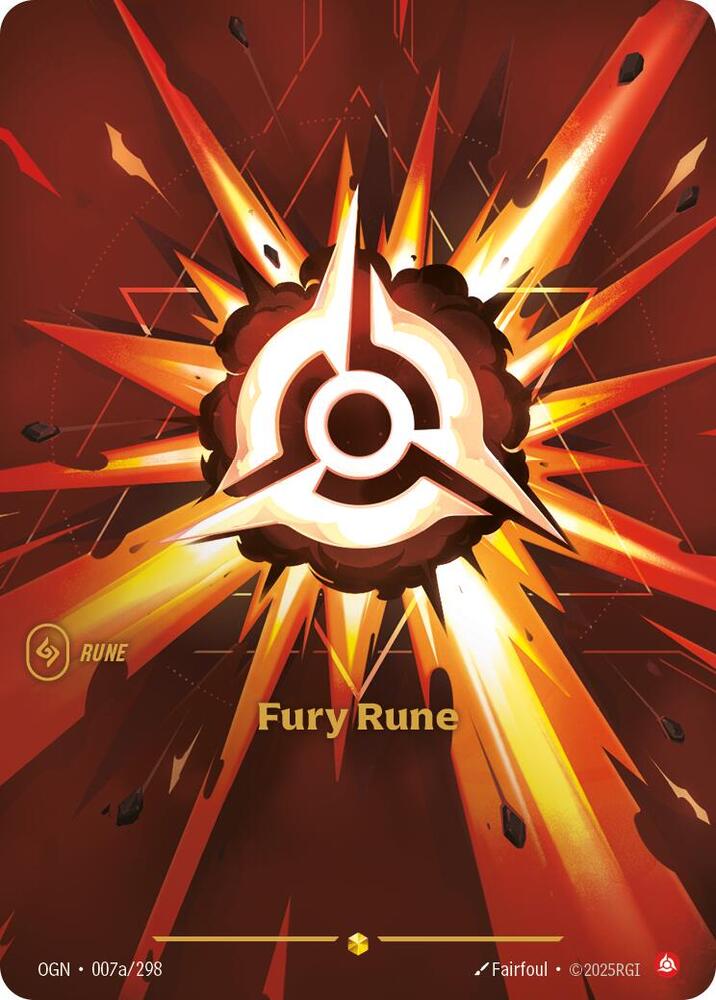 Fury Rune (Alternate Art) - Lightly Played