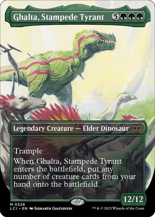 Ghalta, Stampede Tyrant (Borderless) - Foil Lightly Played