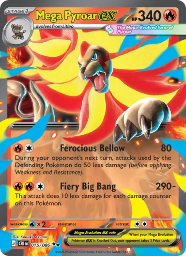 Mega Pyroar ex  CRI 015/086