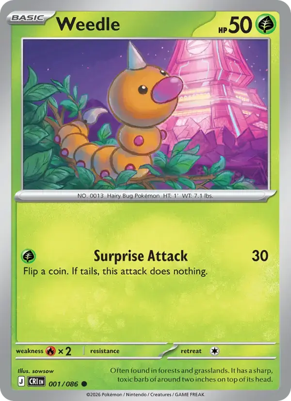 Weedle CRI 001/086