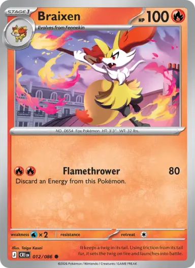 Braixen  CRI 012/086