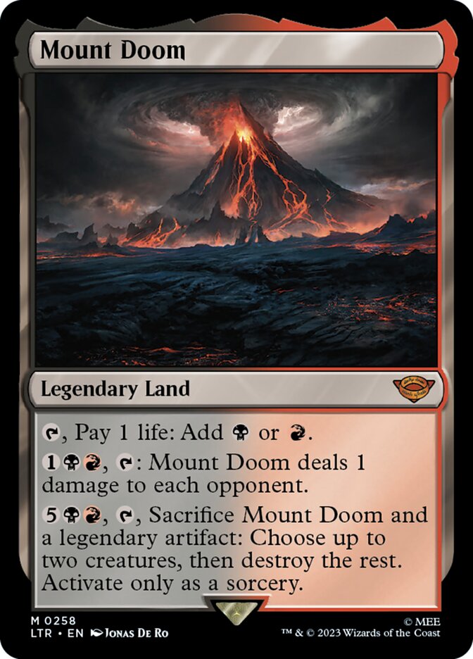 Mount Doom - Foil Lightly Played