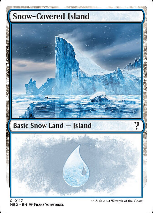 Snow-Covered Island (White Border) - Lightly Played