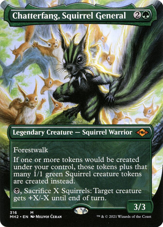 Chatterfang, Squirrel General (Borderless) - Lightly Played