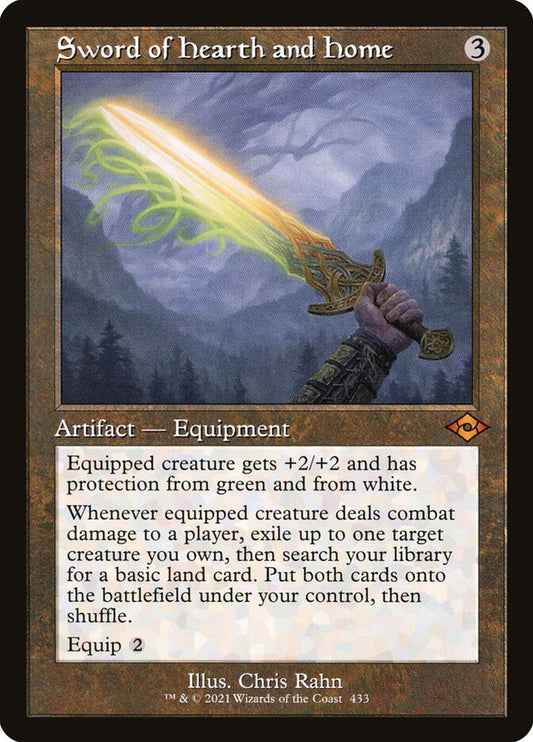 Sword of Hearth and Home - Foil Etched Lightly Played